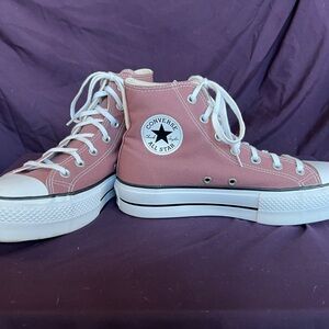 Converse Women's Platform Pink High-Tops